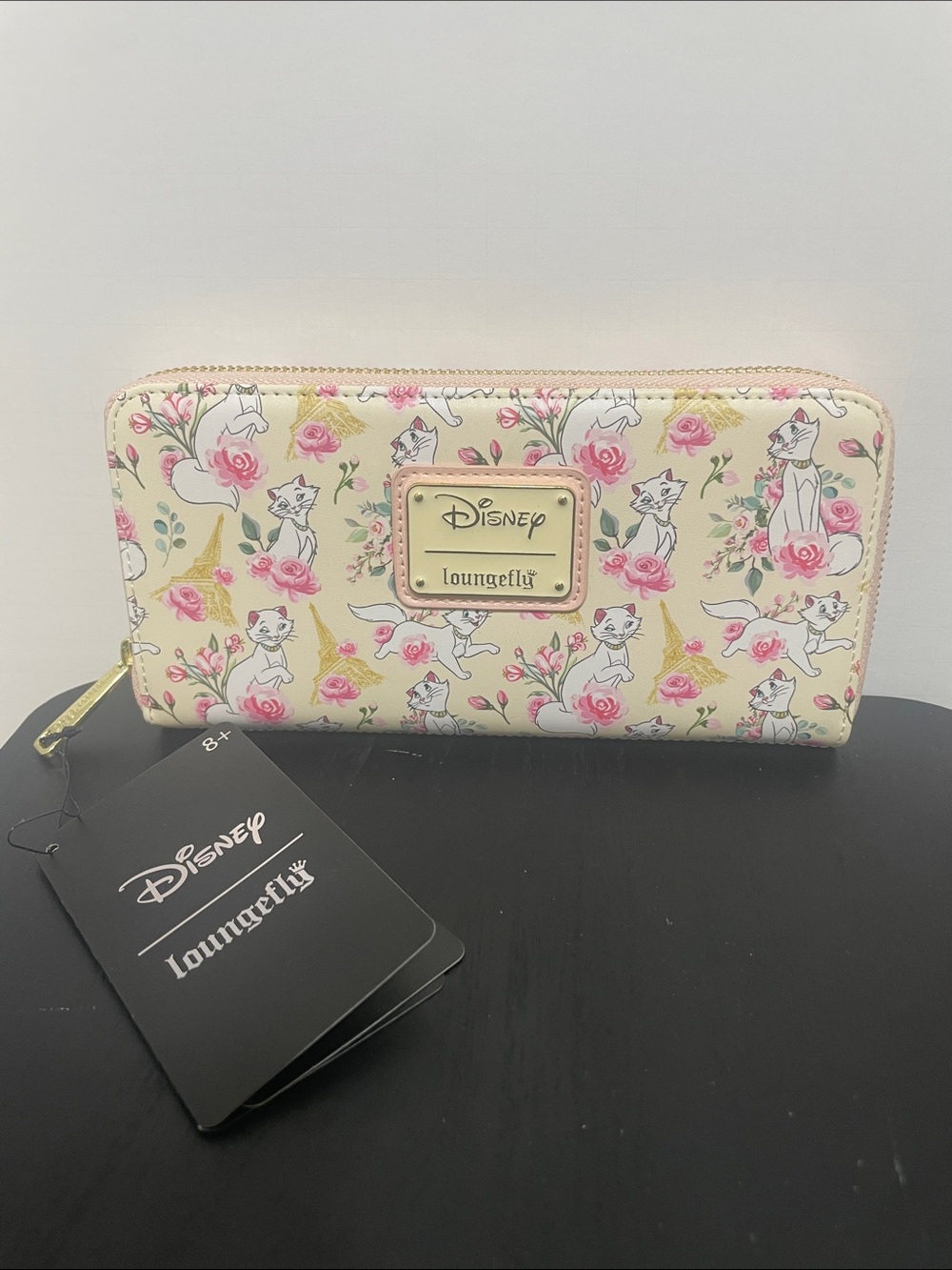 Loungefly Disney Duchess Floral Zip-Around Wallet - Cream, Pink & Gold